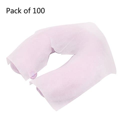 Queentools Medical Grade Disposable Headrest Covers- Soft, Comfortable, Non-Sticking Face - White-Pack of 100