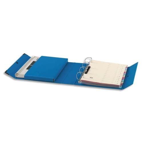 Arianex Ring Binder with 4 D-Rings 8 cm Spine Press-Stud Closure to Innovation in Balacron Blue