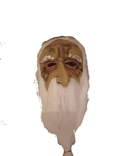 Target Costume Creepy Wise Wizard Mask Old Man White Beard