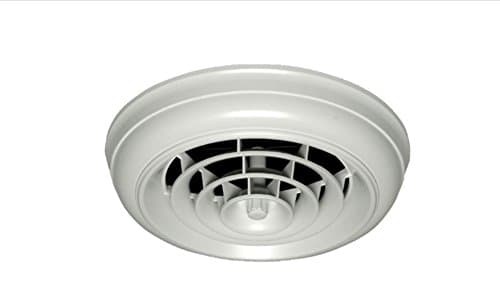 QUICK CONNECT HT-CCG6B-R1 Round Capital Crown Ceiling Diffuser with 6-Inch Boot, White, Pack of 6