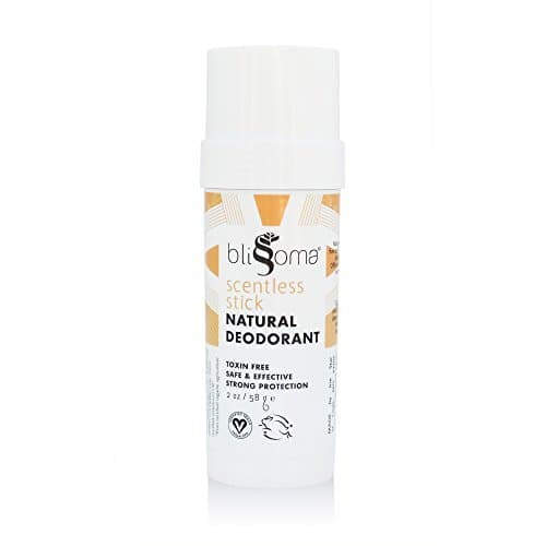 Scentless Stick Natural Deodorant - Unscented, Toxin-free, Extra Strength Solid by Blissoma