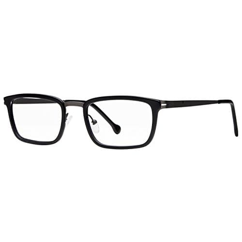 eyeOs Model 'Anton' High Definition, Anti Glare Men's Rectangular Metal Readers, Dressy, Light Weight