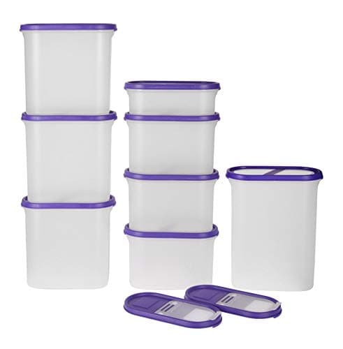 SIMPARTE Plastic Organizer Set - 11650ml, 10 Pieces (Purple)