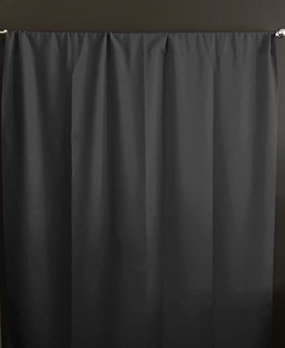 Zen Creative Designs Solid Poplin Curtain Backdrop Panel / Home Window Decor / Photo Studio Backdrop Panel 9ft long by 5ft wide (Charcoal Gray)