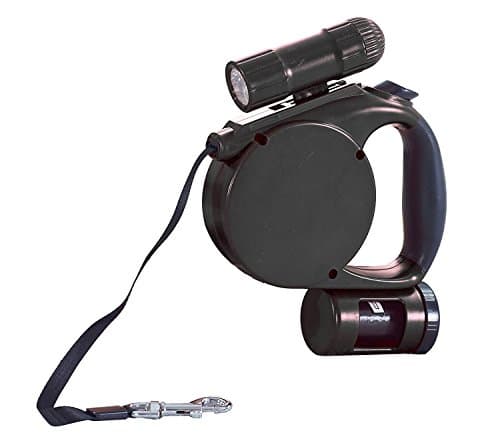 3 in 1 Retractable Dog Leash (With LED Light + Bag Dispenser) - These Durable, Thick &amp; Adjustable 15 Foot Leashes are The Best for Training, Walking, Jogging- Small, Medium, or Large,