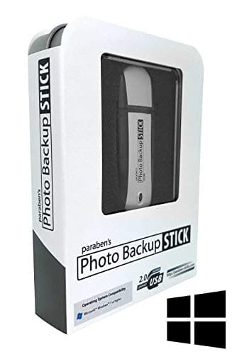 Photo Backup Stick for Windows - Easy Picture Backup Storage Device Finds and Backs Up Your Photos (32GB)