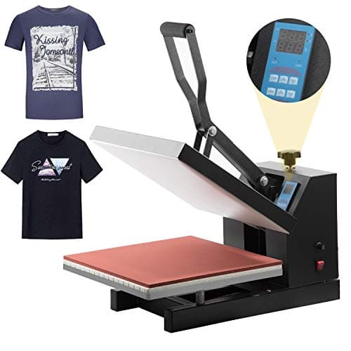 PRO 15" X 15" Digital Heat Press Clamshell Transfer Machine Sublimation Machine for T Shirt (Black 15×15)