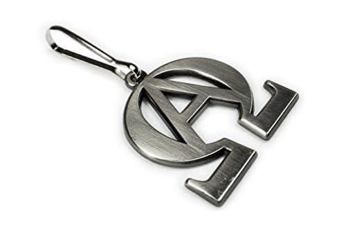 Alpha Omega Christian Biker Motorcycle Backpack Jacket Purse Zipper Pull Clip