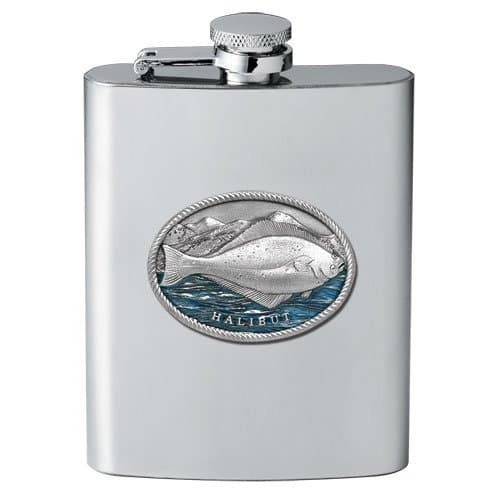 HALIBUT FISH 8OZ STAINLESS STEEL FLASK