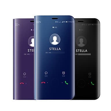 Case for Samsung Galaxy A9 Star / A7(2018) Plating/Mirror / Flip Full Body Cases Solid Colored Hard Silicone for A5(2018) / A6 (2018) / A7(2018) (Color : Golden, Compatible Models : A9 Star)