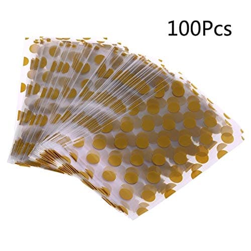 Baking & Pastry Tools - 100pcs Gold Foil Polka Dot Open Cookie Bags Wedding Candy Gift Cake - Baking Pastry Tools Baking Pastry Dress Books Bookmark Polka Vest Women Suit Underwear Girl Station