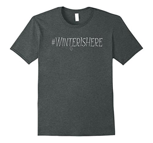 Mens #WinterIsHere T-Shirt Medium Dark Heather