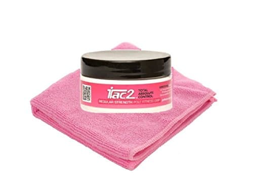 iTAC2 Level 2 (Regular Strength) Total Absolute Control Sports Pole Dance Hand Grip 45gm Jar and Bonus Pink Microfiber Pole Cloth