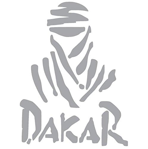 DAKAR Vinyl Sticker Decal (4.5" x 6", Silver)