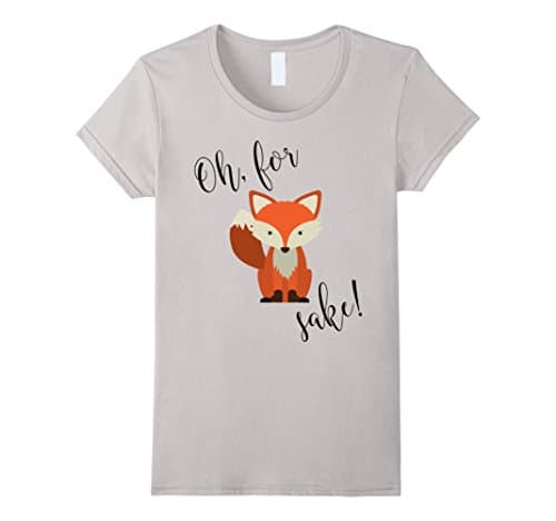 Women's Oh For Fox Sake Shirt Large Silver