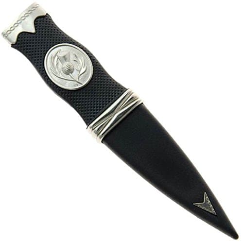 Safety Sgian Dubh Resin and Chrome Plain Top