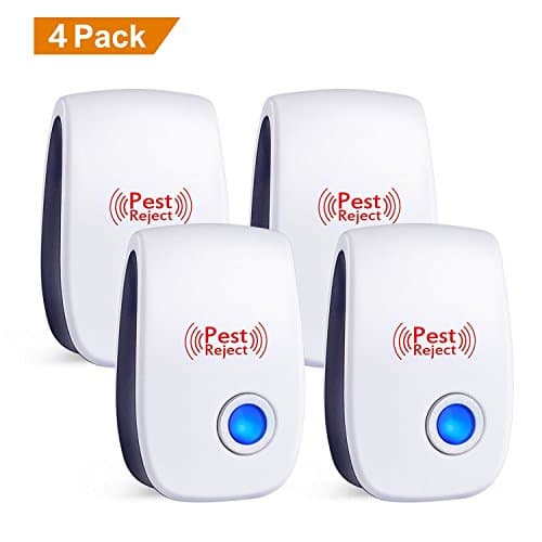JIDIMI Pest Repeller Control &amp; Prevention | Stop Insect &amp; Mouse/Rat Repellant | Easy to Use, Plug In, Reject &amp; Stay Away from Mosquito, Cockroach, Ants, Flies (4 Packs)