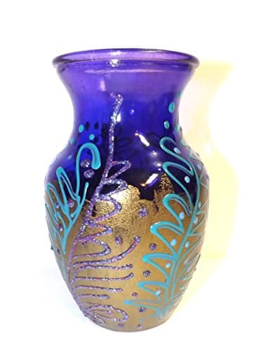 Sparkly Purple and Bronze Vase