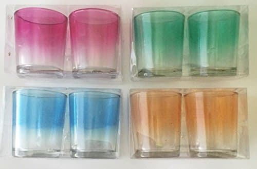 (8 Piece) Festive Glass Tealight Holders
