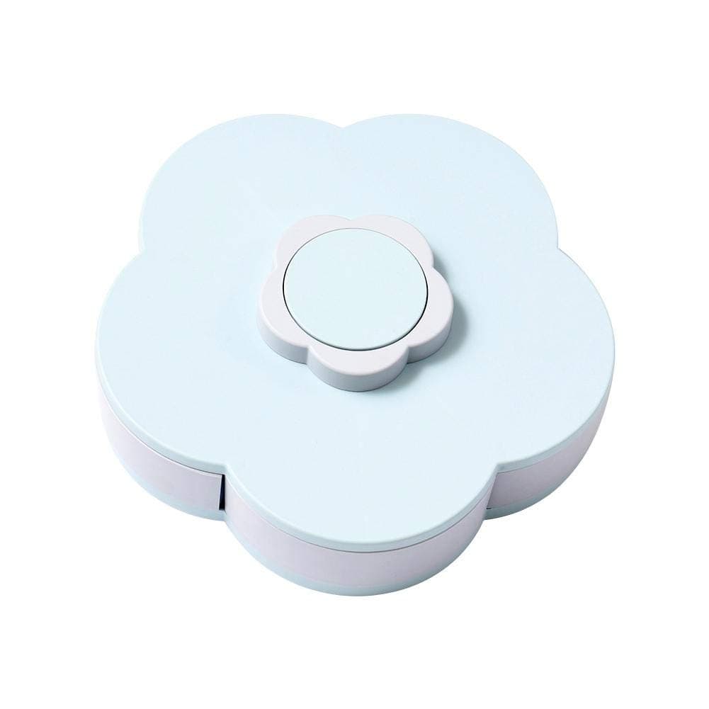 thelastplanet Snack Serving Tray - Candy And Nut Serving Container, Petal-Shaped Rotating Snack Serving Tray Sectional Candy Nut Box Party Snack Tray With Phone Holder