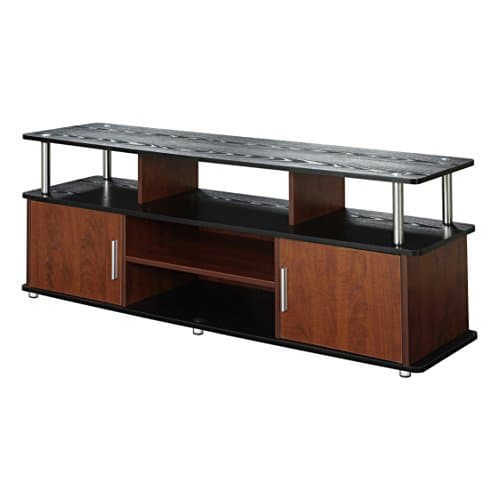 Classic Rich Elegant Style Extra Large 60" TV Stand, Cherry/Black