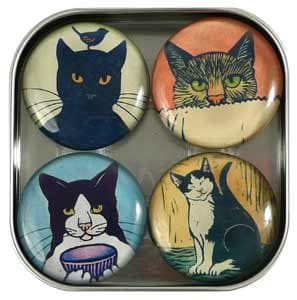 Decorative Fridge Magnets - Cats by Bottman Designs
