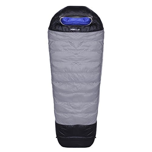 BELLAMORE GIFT Duck Down Sleeping Bag Wild Camping Spring School Trip Outdoor Indoor Sleepover Bag Filling 600 g (Blue)