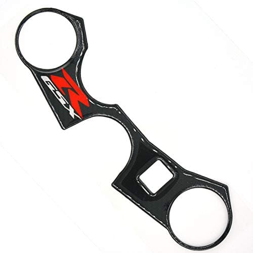 Motorcycle GSX-R Tank Cap Pad Front End Upper Top Clamp Carbon Sticker Decal For Suzuki GSXR600 GSXR750 GSXR000 Hayabusa (Central sticker)