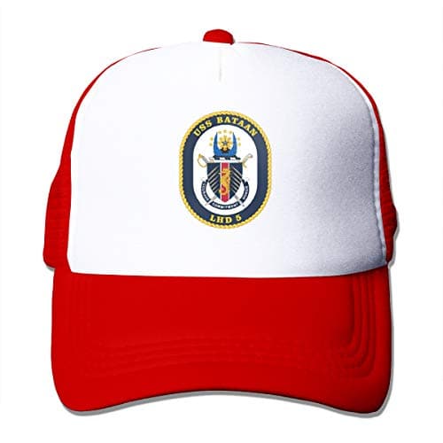 Nicegift USS Bataan COA LED 5 Adult Adjustable Mesh Hat Trucker Baseball Caps