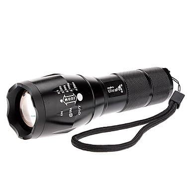 UltraFire S2 Zoom 5-Mode XM-L T6 LED Flashlight (1000LM, 3xAAA/1x18650)