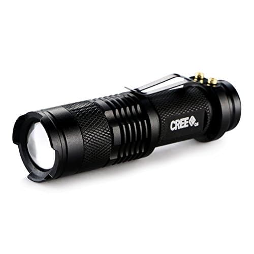 Mini Flashlight,Holifar ZOOM Torch 7W Handheld Light 3 Modes Lanterna Adjustable Focus Light Lamp AA 14500 Battery Penlight