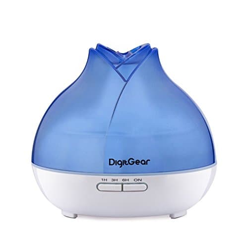 Essential Oil Diffuser - Aroma Humidifier - Aromatherapy Diffuser Ultrasonic Whisper Quiet Cool Mist - Auto Shut Off for Home or Office - PBA Free (300ml Lotus)