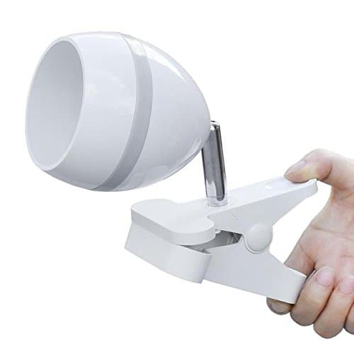 Flicker-free LED Clip Lamp Creative Table Desk Lamp Light - White Sphere shaped, 0-5W