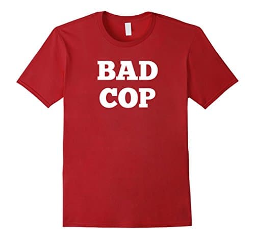Mens Bad Cop T Shirt Medium Cranberry