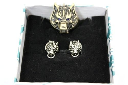 The ear and finger! Final Fantasy Cloudy Wolf cloud ring earring ring set FF7 cosplay accessories set sale Cosplay [empty edge Corps] (japan import) by Sky edge Corps