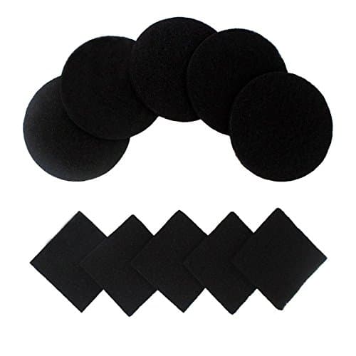 10Pack Kitchen Compost Bin Filters, Qntry Activated Carbon Pail Refill Replacement Filters Round 6.75inches and Square 4.75inches(Thickness 0.39inches)