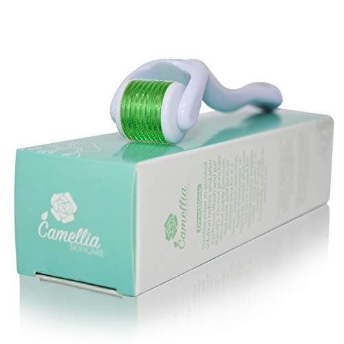 Derma Roller 0.25mm, Microneedle Roller for Face, Titanium Microdermabrasion Facial Roller, Microneedling Dermaroller - Includes Storage Case