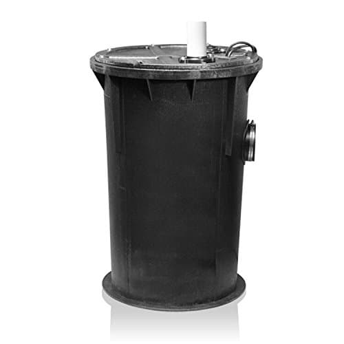 Blue Angel Pumps 08888-BLU1 18" x 30" Poly-Structural Foam Basin with Anti-Flotation Rim, 2"/2" Lid, 4" Snap-In Hub and Pipe Clamp