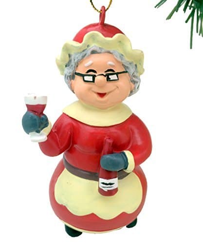 Tree Buddees Wine Mrs. Claus Christmas Ornament