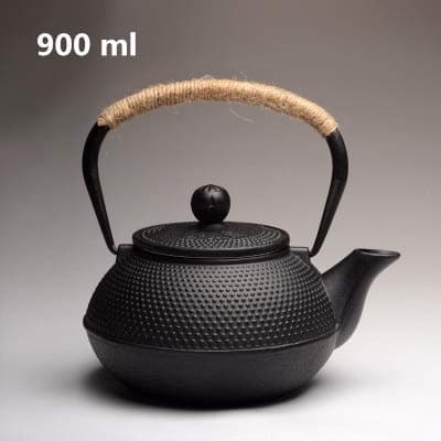 | Teapots | ml Authentic Rivet Cast Iron Teapot with Vintage Copper Cover Texture Japanese Tea Pot Tetsubin Kettle Cooking Tools | by AQANATURE