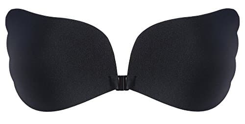Invisible Bras Strapless, Push Up, Reusable (C, 8003-Black)