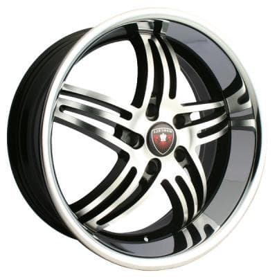 20" Inch Merceli M4 Black Machine w/ Chrome Lip Wheels &amp; Tire Pakcage | ASANTI LEXANI FORGIATO DUB MERCEDES AUDI BMW INFINITY