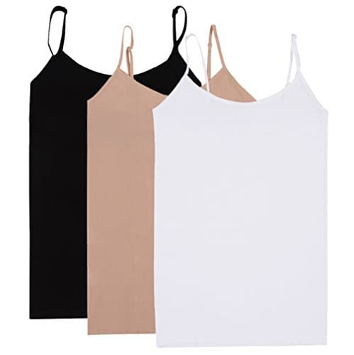 Camisole for Women, Adjustable Spaghetti Strap Cami Juniors Girls Basic Casual Tank Top
