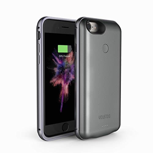 [Without Wireless Charging] iPhone 7 Battery Case, YOUSTOO 5000mAh Portable Charging Case for iPhone 7 (4.7 Inch) - Charcoal Gray