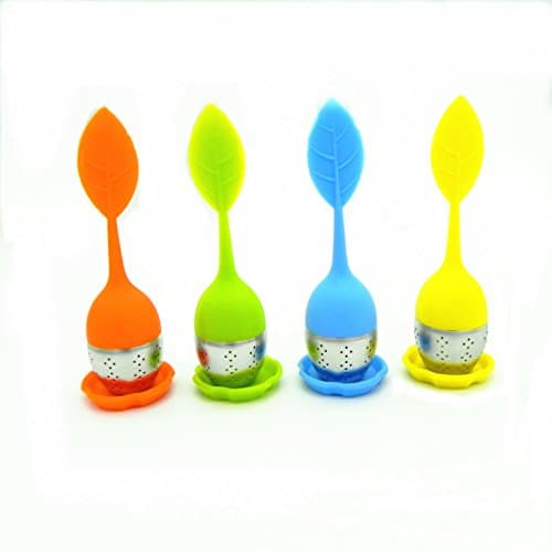 Stainless Steel Tea Infuser for Loose Leaf Tea 4 Pack Durable Food Grade Silicone Tea Infuser