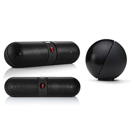 SHUX bluetooth speakers Capsule Pills Wireless Card Bluetooth Speaker,Mini Magic Sound,Outdoor Portable,FM Radio and TF Card Slot (Black),iPhone, iPad, Samsung