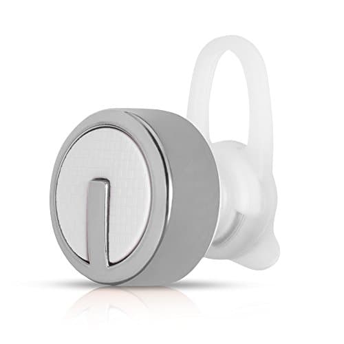 SHINEVI Bluetooth Headset,Mini Mono Wireless Bluetooth Earpiece Earbud Earphone Headset for Car/Truck Driver Compatible with Microphone Noise Cancellation for iPhone 7 Plus,Samsung Galaxy S7 - Silvery