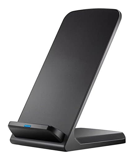 ToFuture Qi Wireless Charger, 3 Coil Inductive fast charger, wireless Qi charger for all Qi-enabled devices Stand Pad (Black)