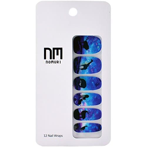 Nomuri Nail Wraps STELLAR PLAINS! Easy Application, Long-Lasting, Phthalate Free, Color Lacquer Fingernail Nail Polish Strips and Art for Beauty, Fashion, Makeup and Nails Manicure (1, Stellar Plains)