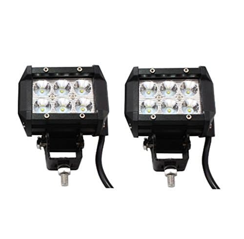 Oz-america 2pcs 18w Cree Led Work Light Bar Spot Beam Off-road Suv Boat 4x4 Jeep Lamp Black